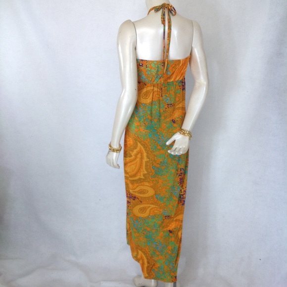 Paisley Print Halter Dress By SHUISIQING - Picture 2 of 8